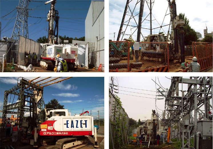 steel pipe pile, screw pile, In the electronic power facilities